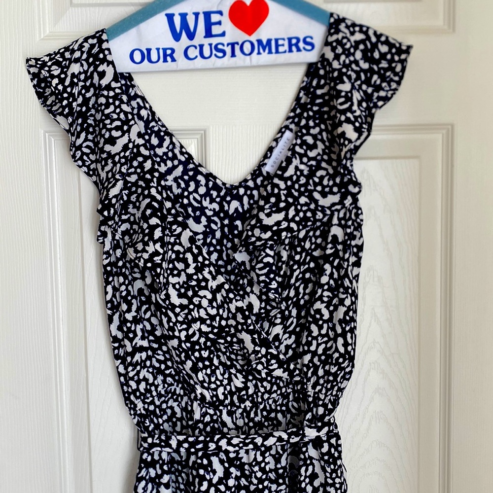 Blue and white SOCIALITE  jump suit. Size Medium.